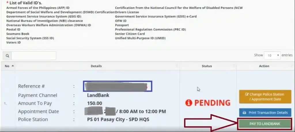 National Police Clearance Fees